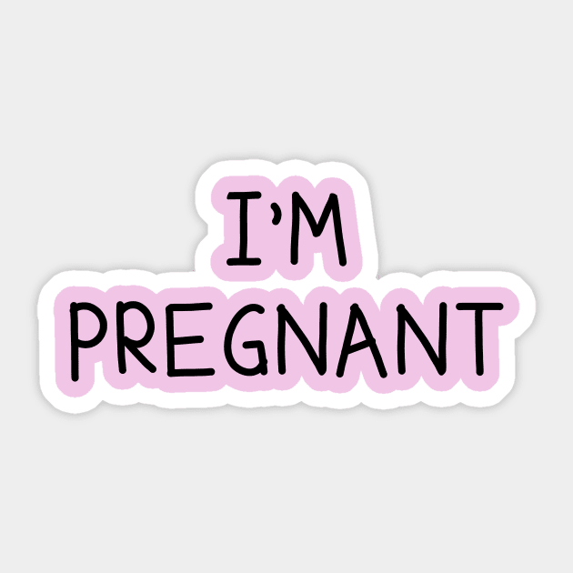 I'm Pregnant Couple's Shirt Sticker by GorsskyVlogs